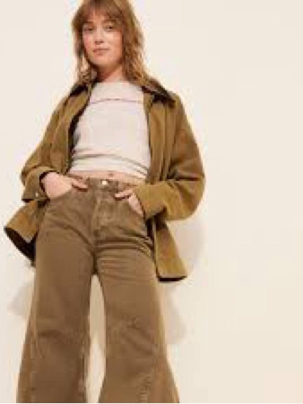 Free People We The Free Eden High Slouchy Wide Leg Jeans Taupe Brown Size 29 - Picture 3 of 13